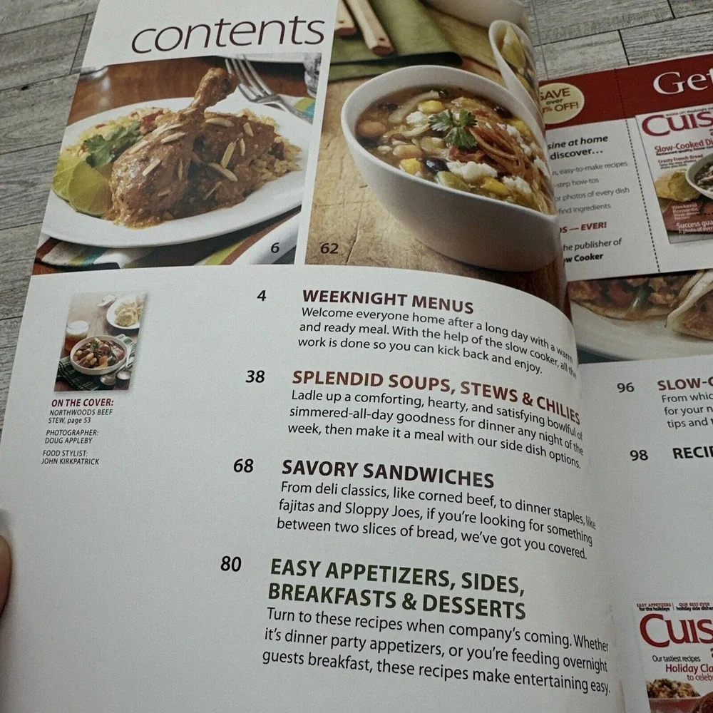 Slow Cooker Menus Cuisine‎ 2012 Special Issue Cookbook Magazine Comfort Food